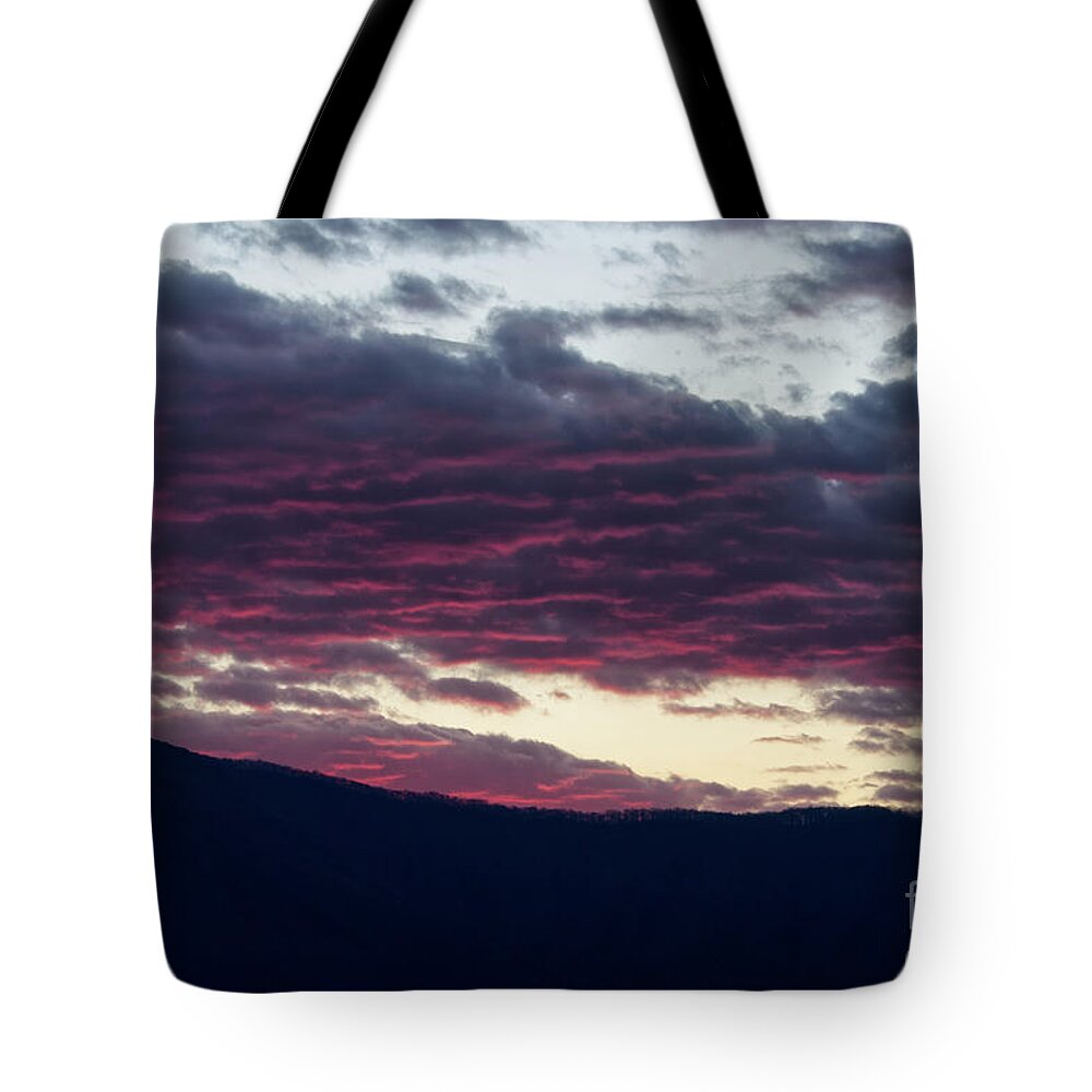 Sunrise Tote Bag featuring the photograph Foothills Sunrise 1 by Phil Perkins