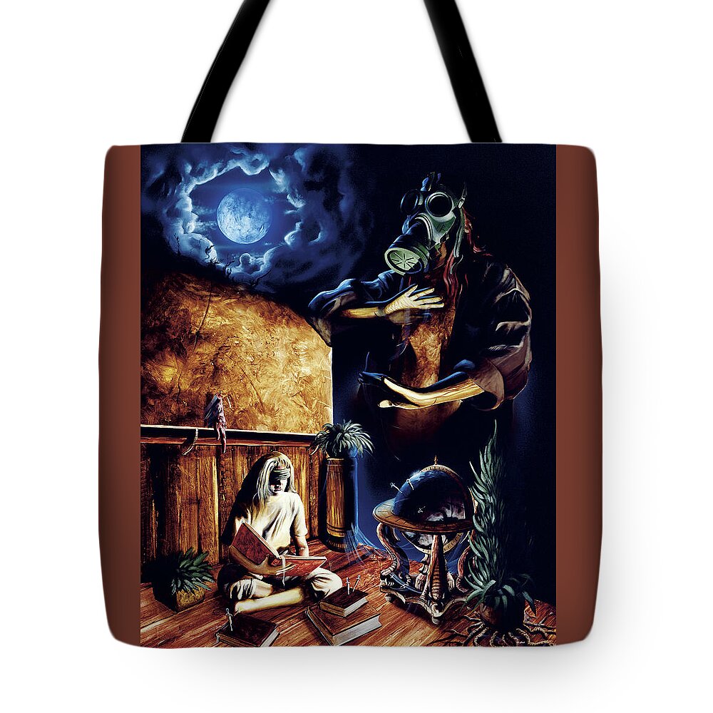 Nocturnal Tote Bag featuring the painting For All Eternity by Sv Bell