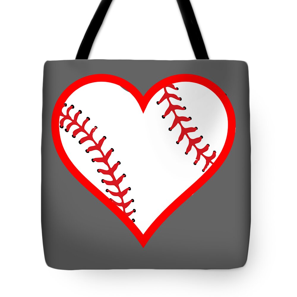 Baseball Tote Bag featuring the digital art For Love of the National Past Time by Ali Baucom