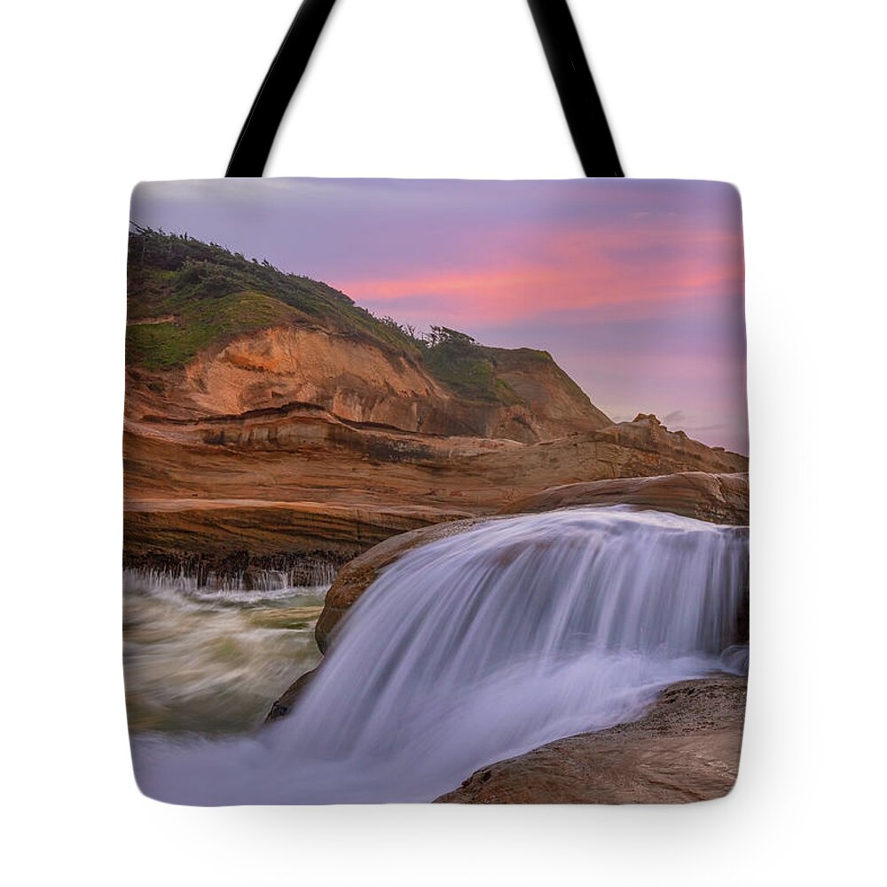 Oregon Tote Bag featuring the photograph Forbidden Falls by Darren White