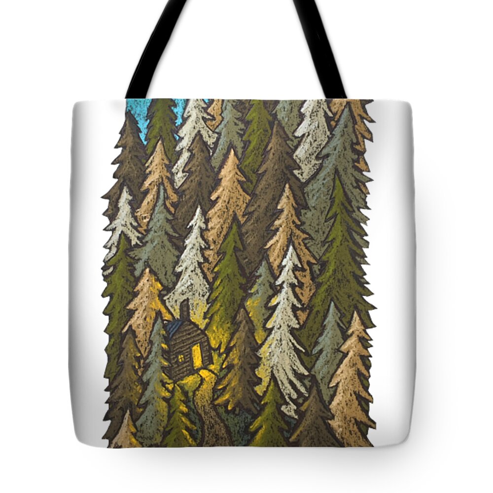 Landscape Tote Bag featuring the pastel Forest Dweller by Patrick Kochanasz
