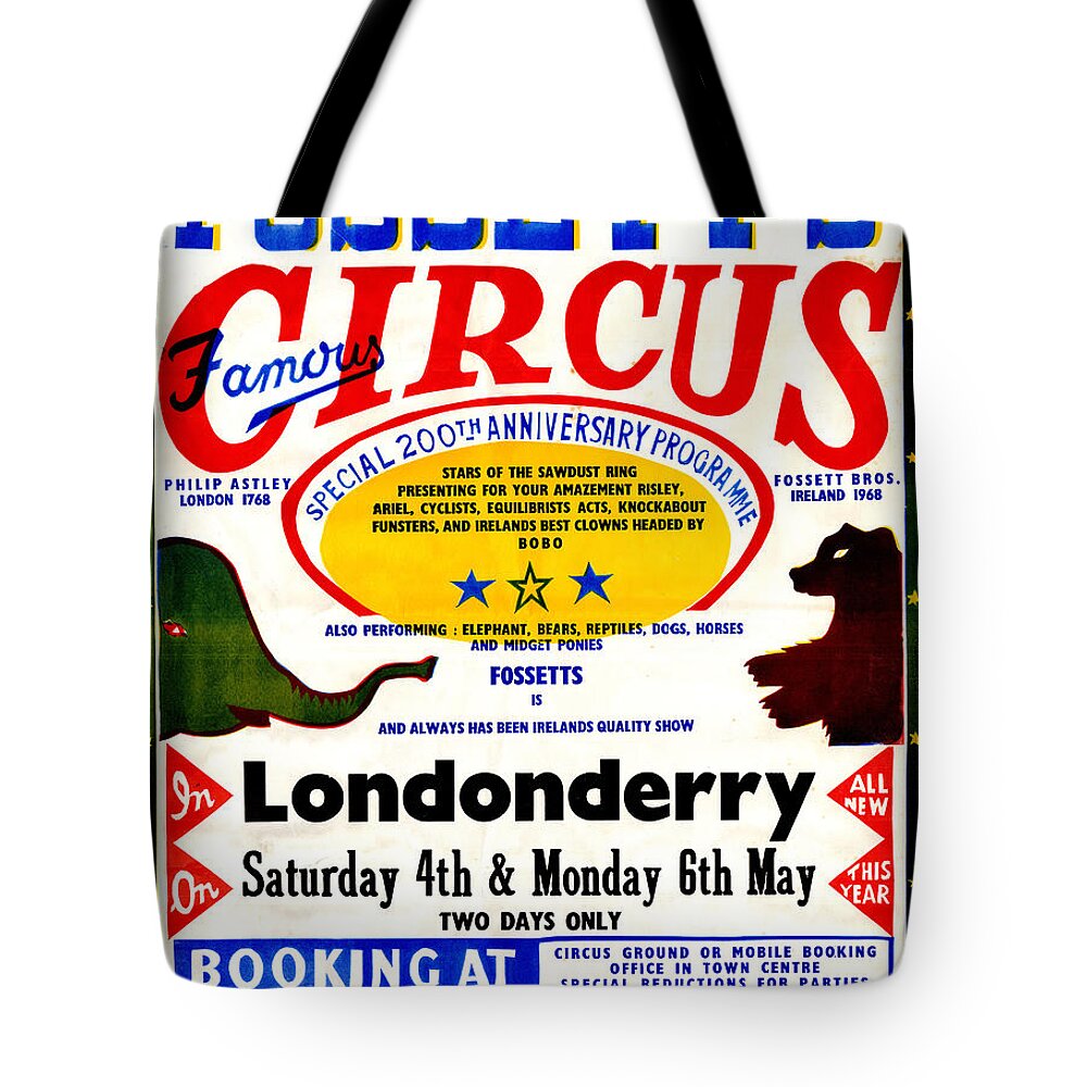 Fossetts Circus - Londonderry - Vintage Advertising Poster Tote