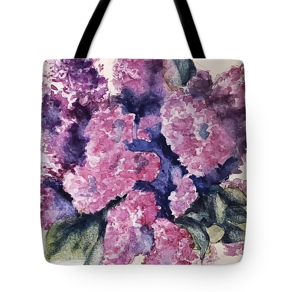 Watercolor Tote Bag featuring the painting Fragrant Flora by Eileen Kelly