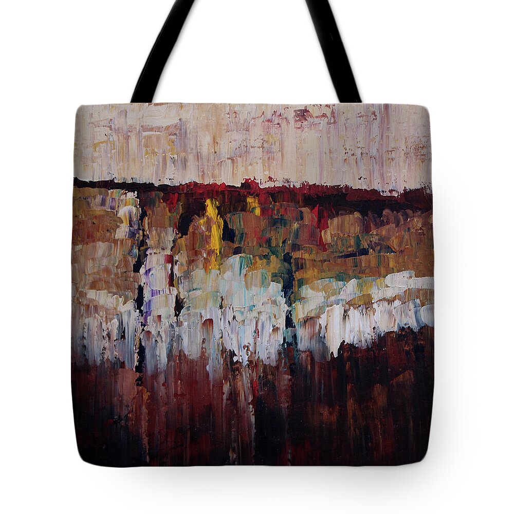 Landscape Tote Bag featuring the painting Free Fall by Jim Stallings