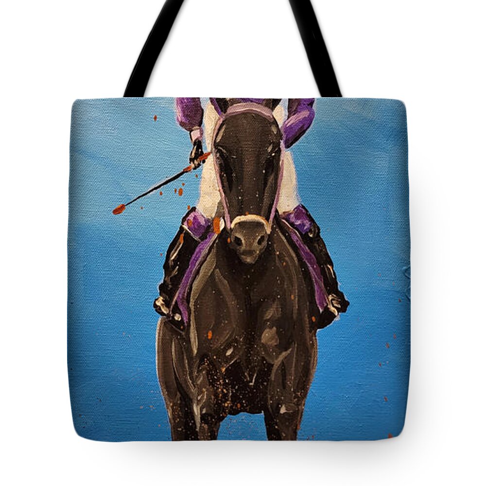 War Tote Bag featuring the painting Freisian by Emanuel Alvarez Valencia