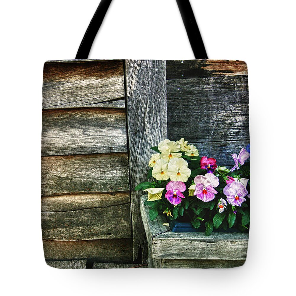 Flowers Tote Bag featuring the photograph Fresh and Old by Mary Jo Allen