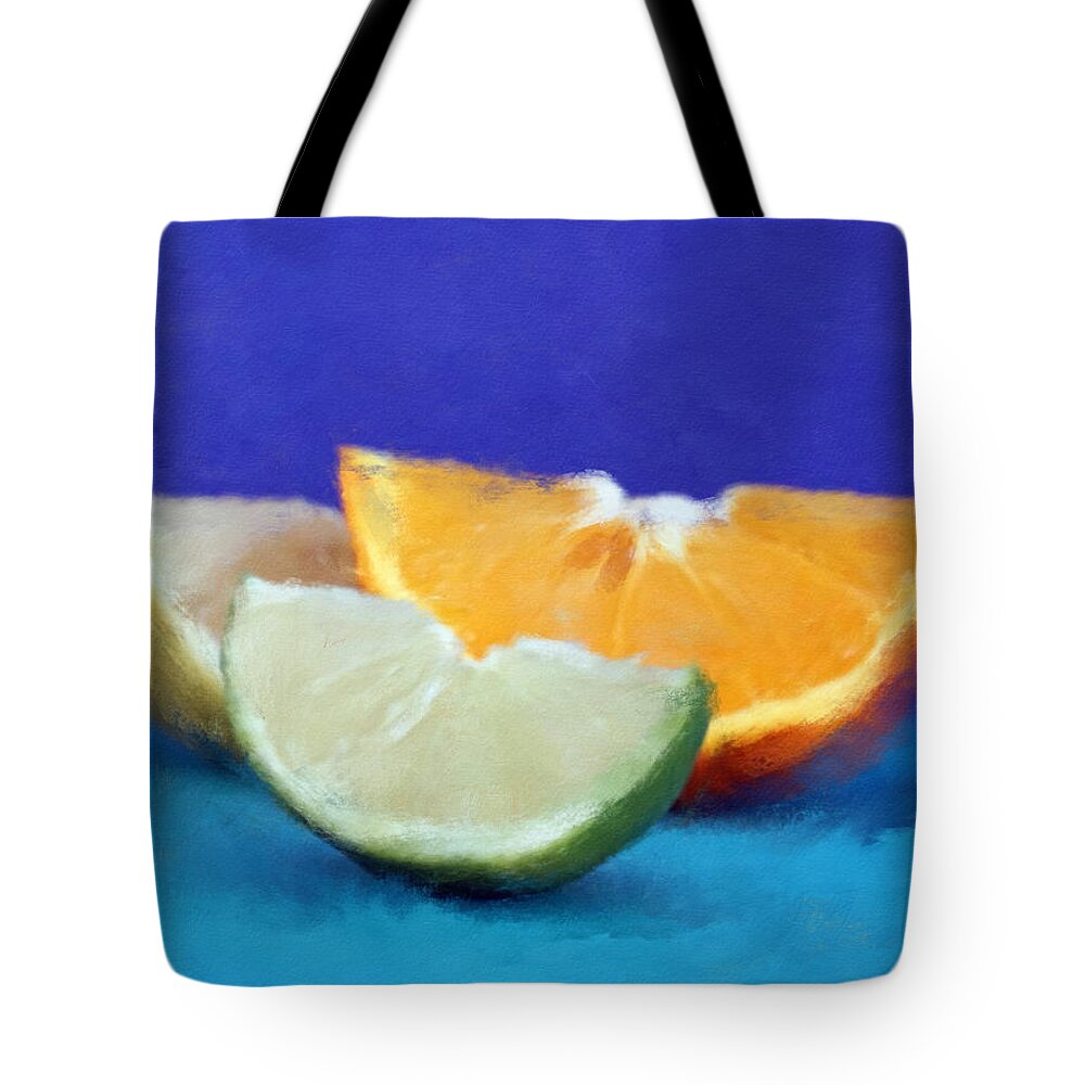 Fruit Tote Bag featuring the painting Fresh Citrus- Colorful Art by Linda Woods by Linda Woods