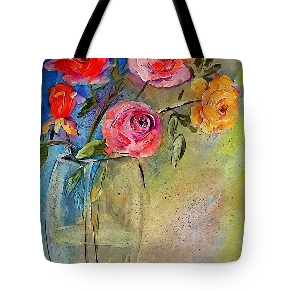 Fresh Tote Bag featuring the painting Fresh Cut by Lisa Kaiser