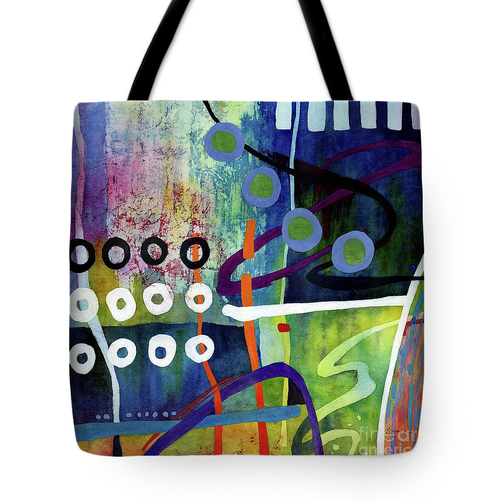 Abstract Tote Bag featuring the painting Fresh Jazz - Green by Hailey E Herrera