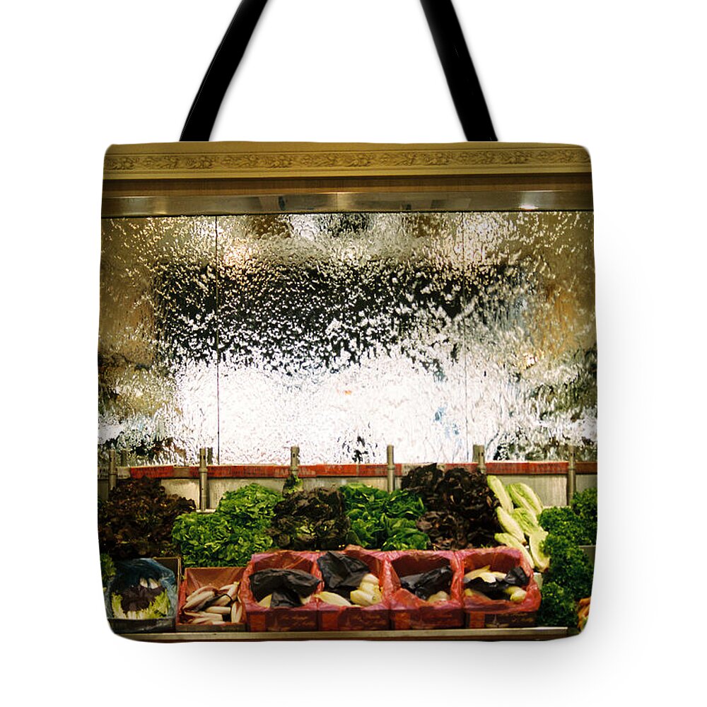 Vegetable Tote Bag featuring the photograph Fresh vegetable like it was raining by Barthelemy De Mazenod