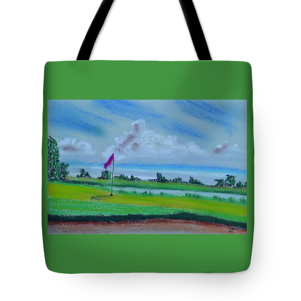 From The Bunker Tote Bag featuring the pastel From the Bunker by Warren Thompson
