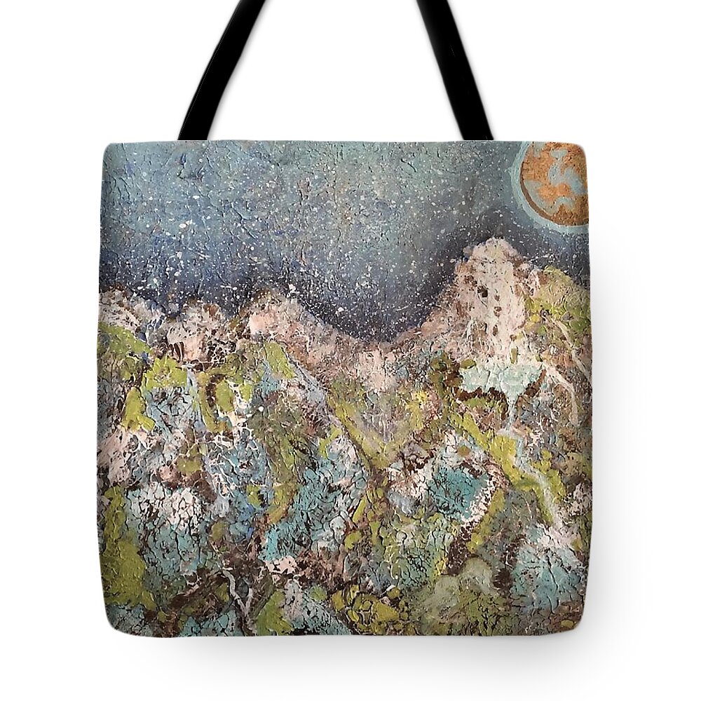 Dreamscape Tote Bag featuring the painting From the Other Side by Rowena Rizo-Patron