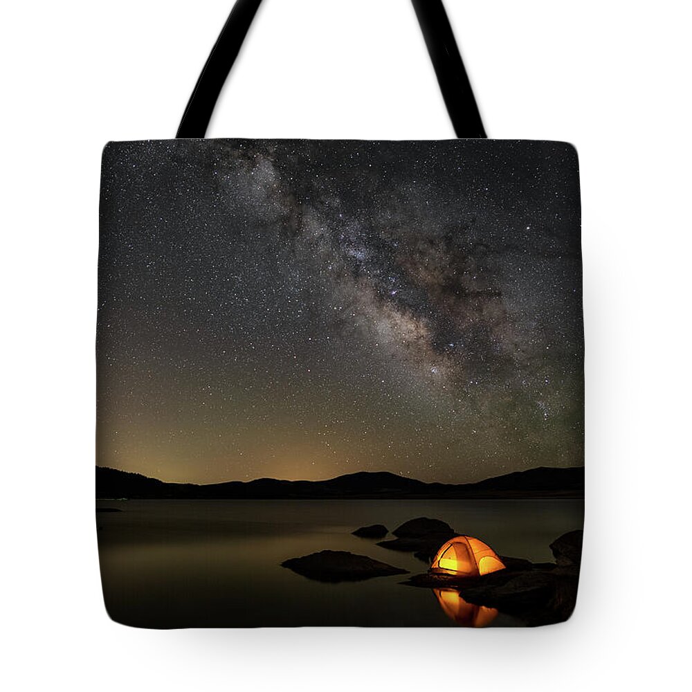 Milky Way Tote Bag featuring the photograph Front Row Seat by Chuck Rasco Photography