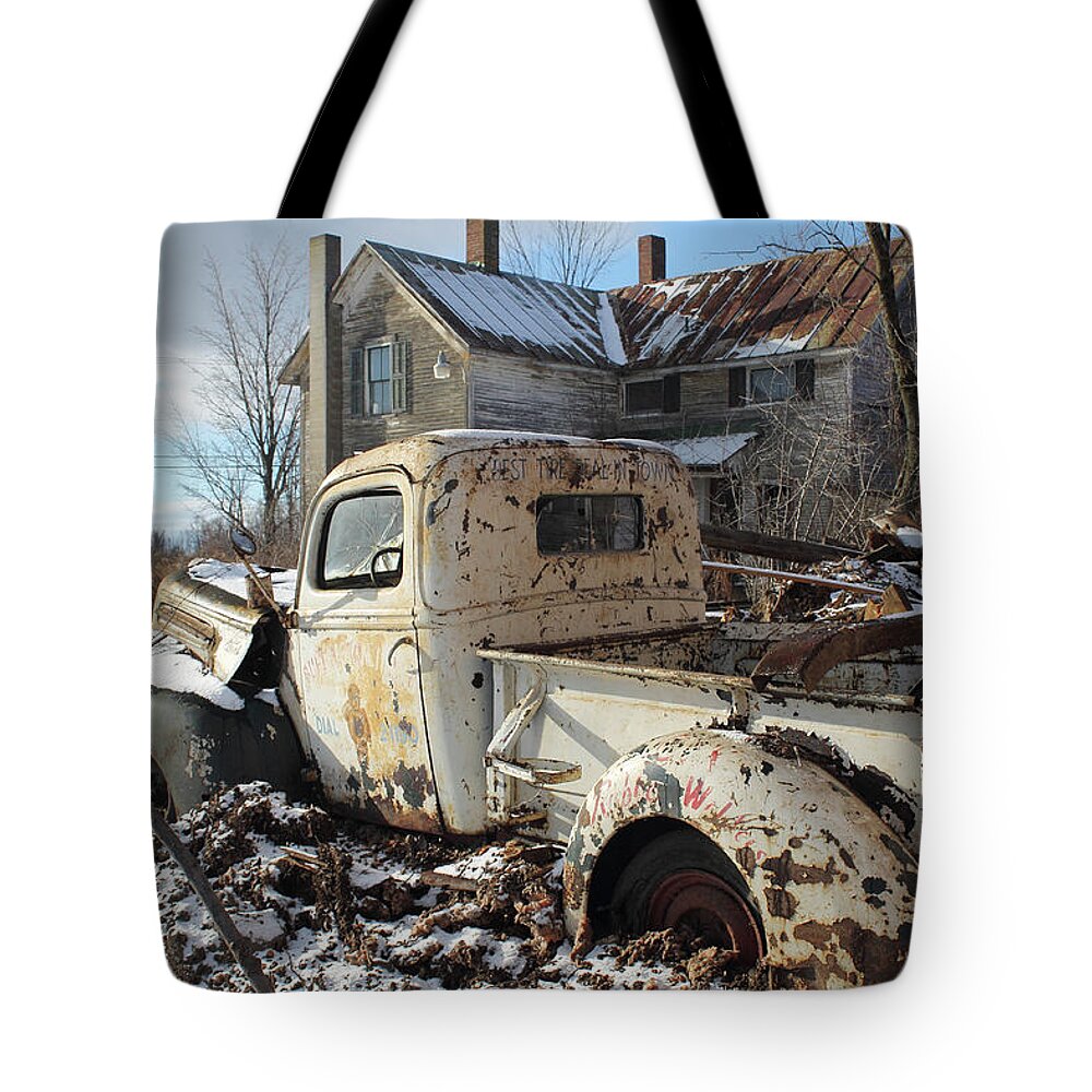 Pickup Tote Bag featuring the photograph Frozen in Time by Rik Carlson