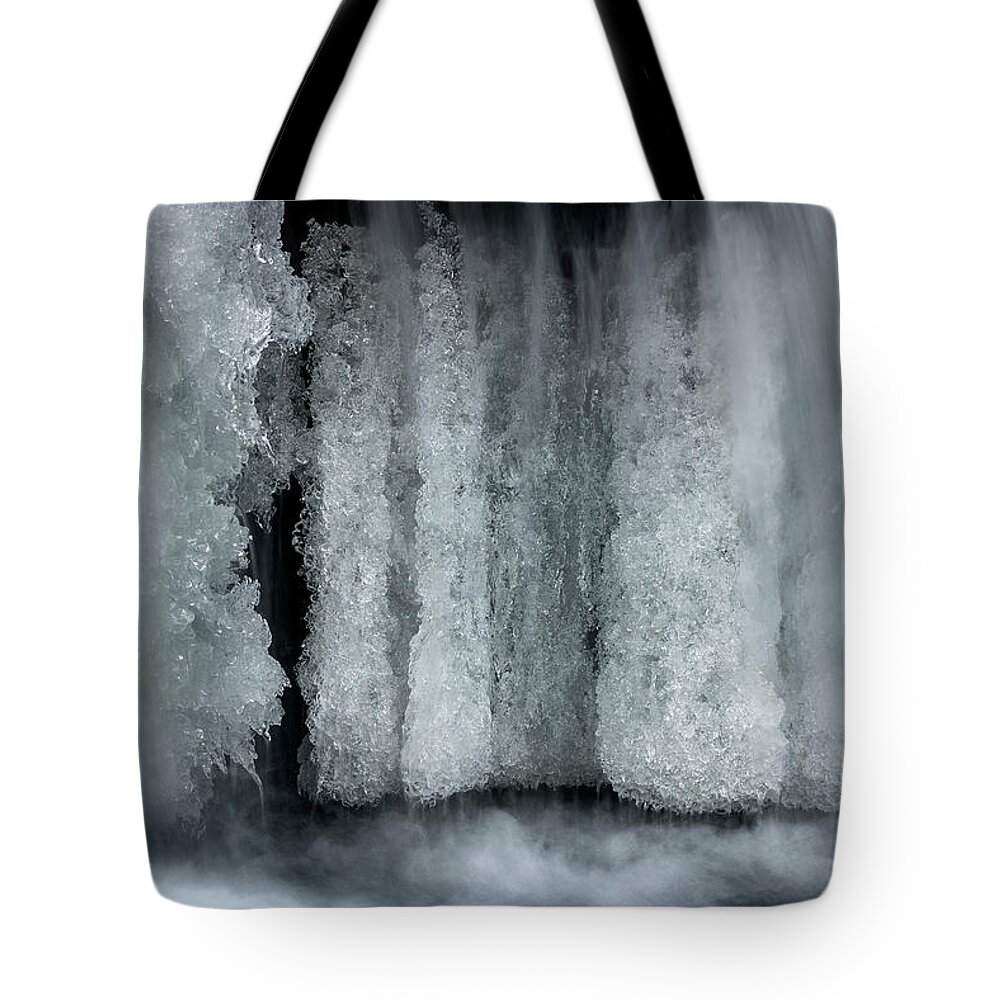 Frozen Waterfall Tote Bag featuring the photograph Frozen waterfall by Olivier Parent