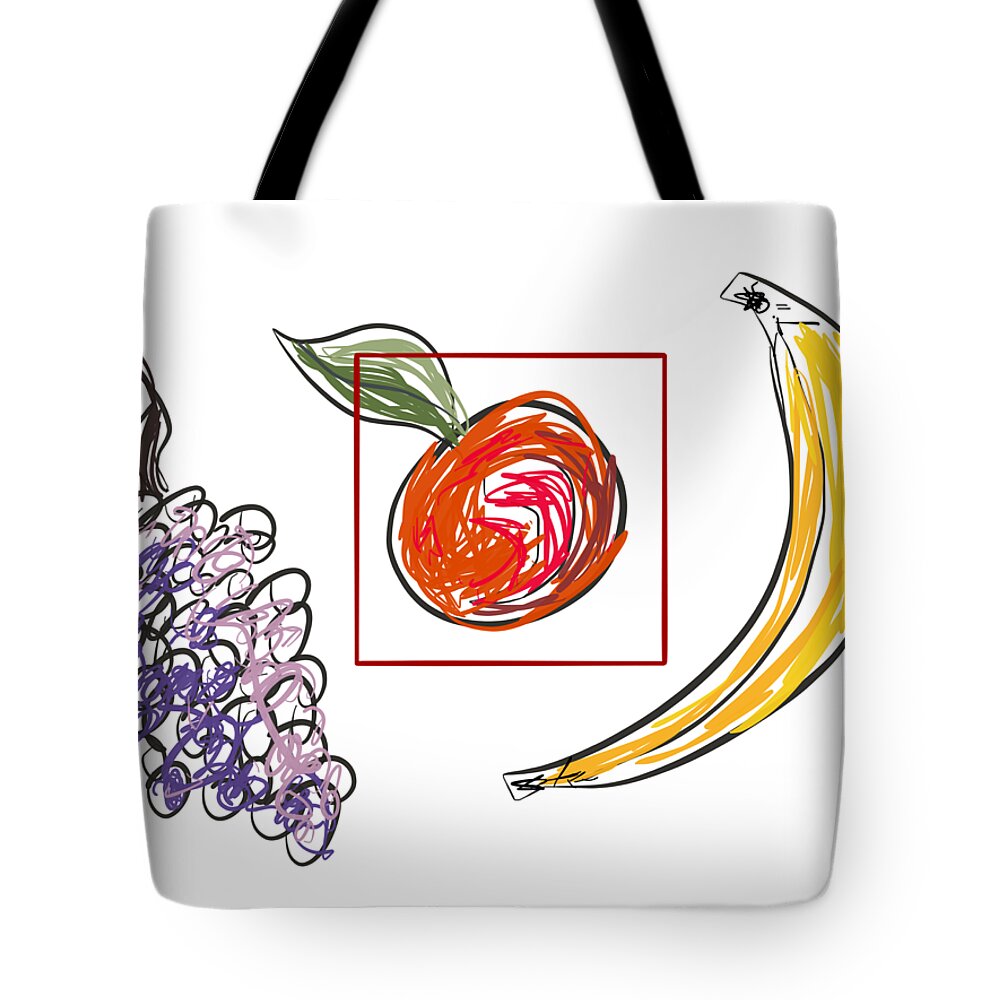 Tote Bag featuring the painting Fruits by Oriel Ceballos