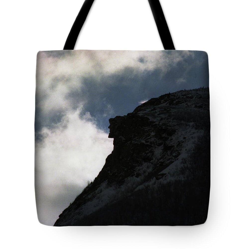 Stock Tote Bag featuring the photograph Full Moon Over the Old Man by Wayne King