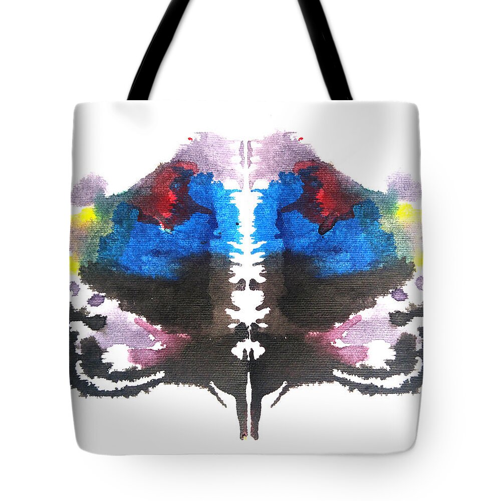 Abstract Tote Bag featuring the painting Fussy Frequency by Stephenie Zagorski