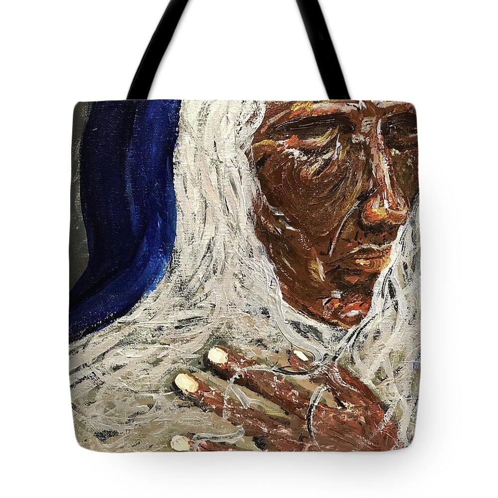 Goddess Tote Bag featuring the painting G-d and The Grandmother Tree by Bethany Beeler