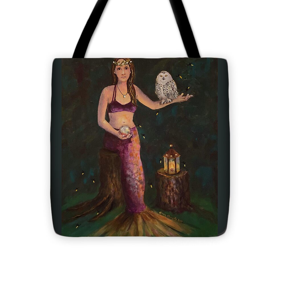 Gaia Tote Bag featuring the mixed media Gaia by Linda Queally by Linda Queally