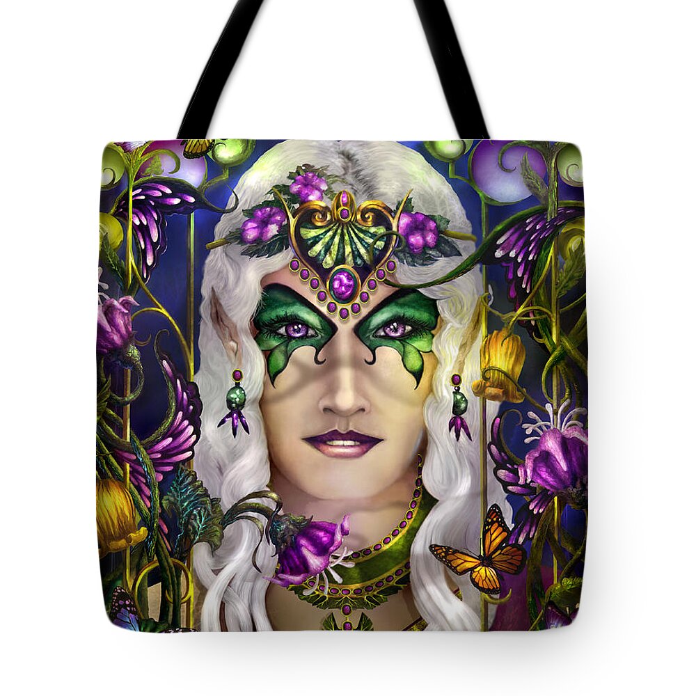 Tolkien Tote Bag featuring the painting Galadriel by Curtiss Shaffer