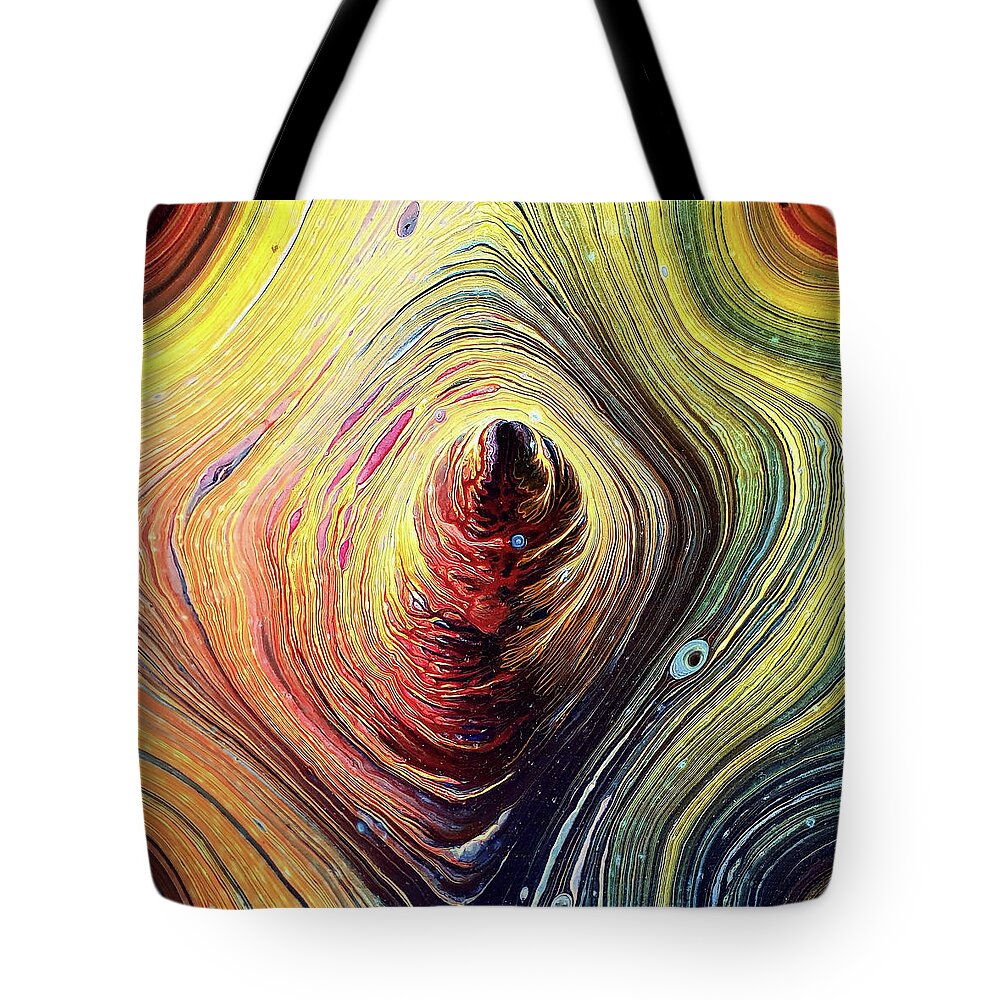 Galaxy Tote Bag featuring the painting Galaxy - the milky way by Themayart