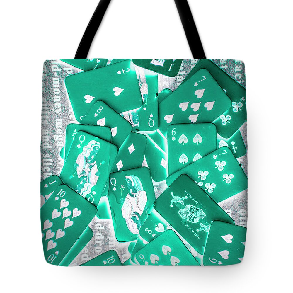 Poker Tote Bag featuring the photograph Game of fortune by Jorgo Photography