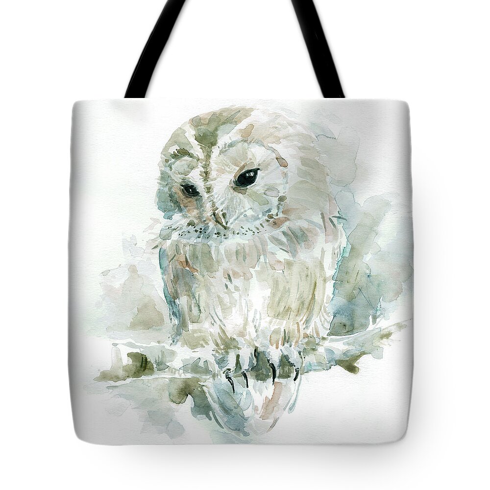 #faatoppicks Tote Bag featuring the painting Garden Friends Owl by Carol Robinson