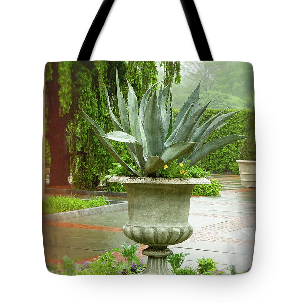 Fountain Of Youth Tote Bag featuring the photograph Garden Vignette by Marilyn Cornwell
