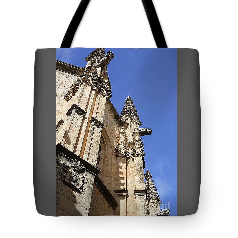 Segovia Tote Bag featuring the photograph Gargoyles of Segovia by Carol Groenen