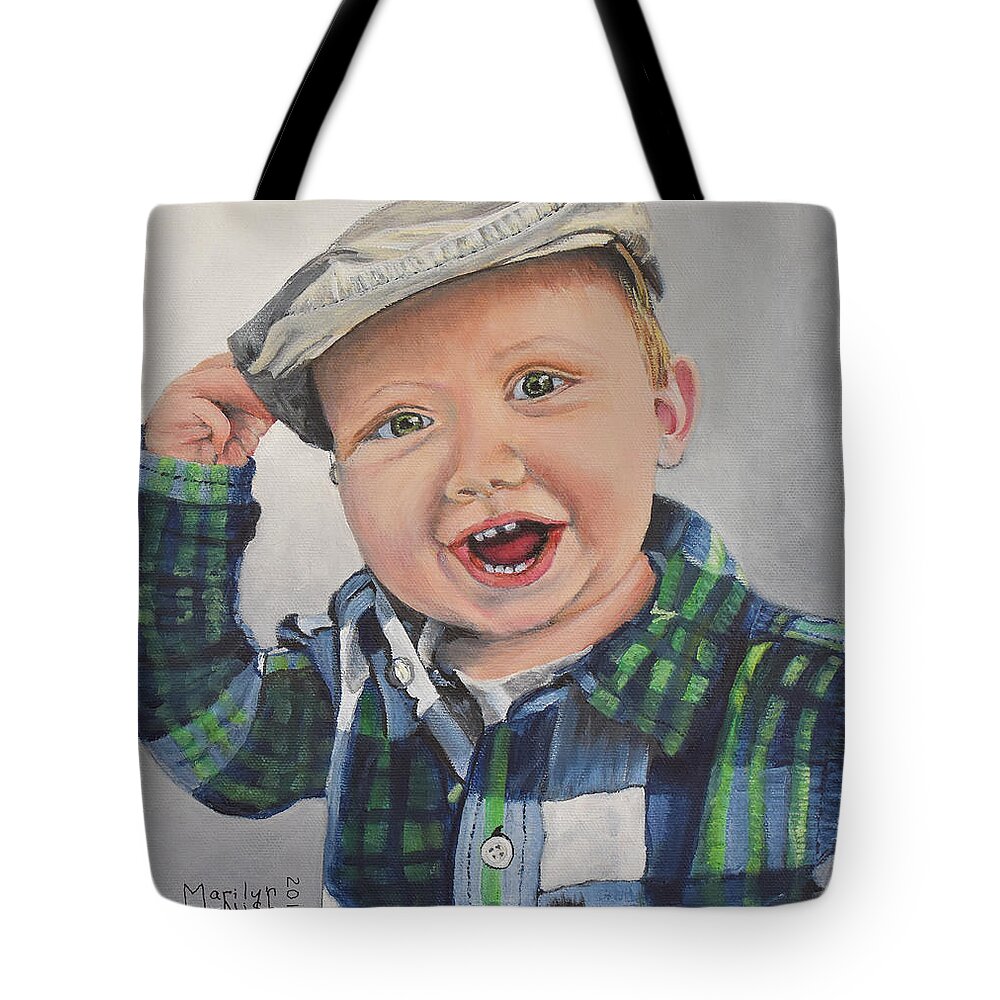 Portrait Tote Bag featuring the painting G'day Mate by Marilyn McNish
