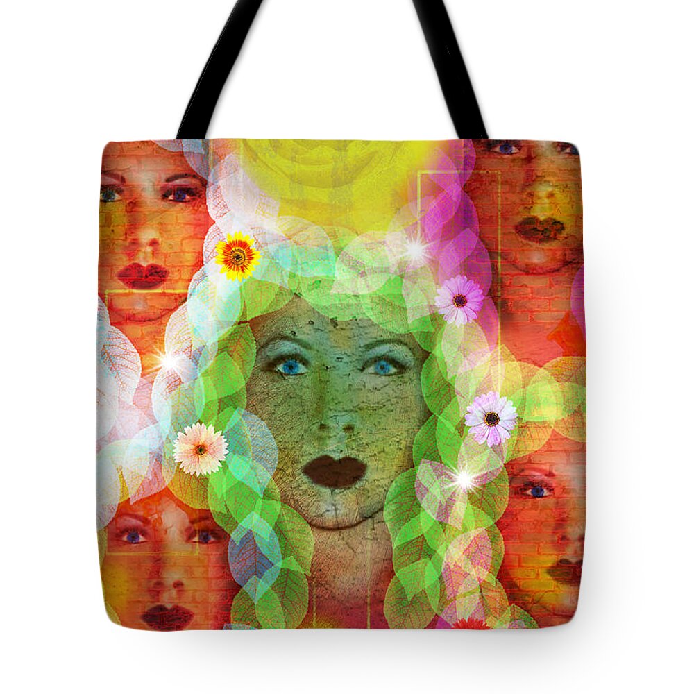 Women Tote Bag featuring the mixed media Generational Timelessness by Diamante Lavendar
