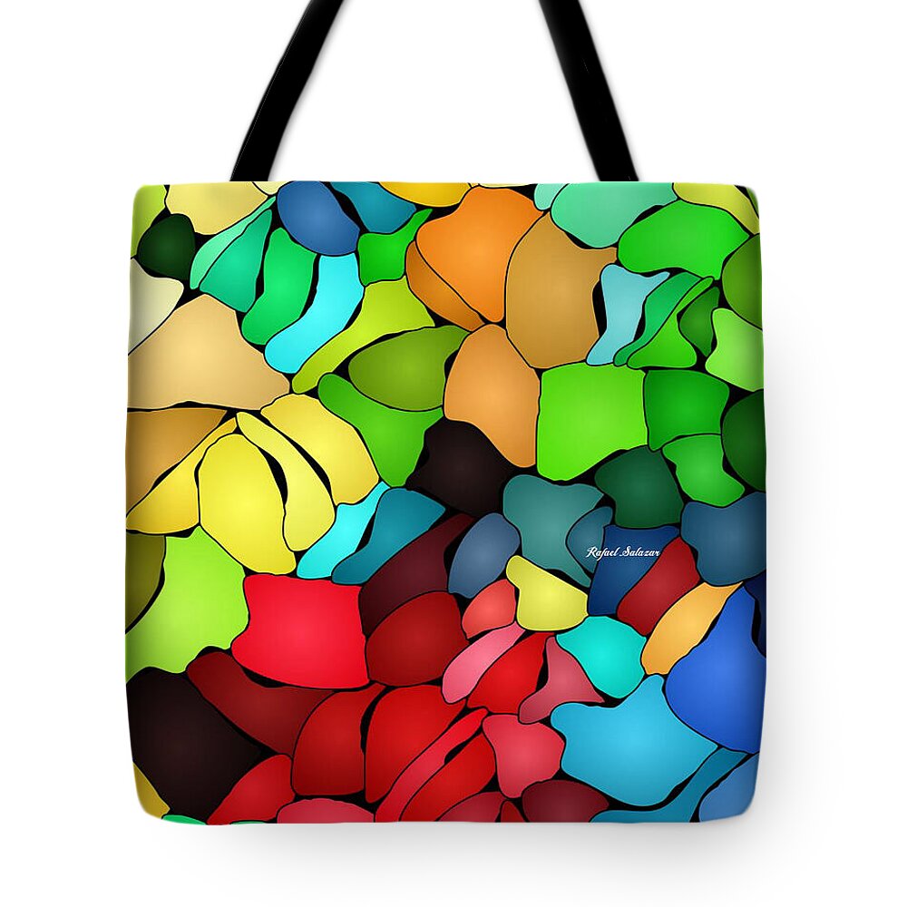 Abstract Tote Bag featuring the painting Generous Spirit by Rafael Salazar