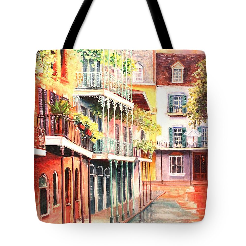 New Orleans Tote Bag featuring the painting Gentle French Quarter by Diane Millsap