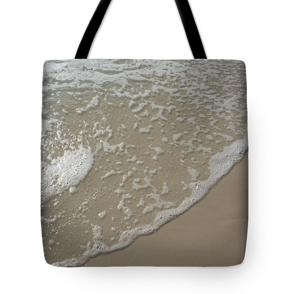 Wave Tote Bag featuring the photograph Gentle Wave on the Shore by Pamela Williams
