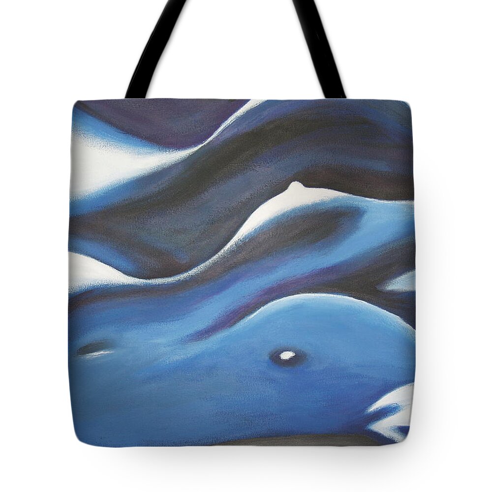 Ocean Tote Bag featuring the painting Gentle Waves by Dean Stephens