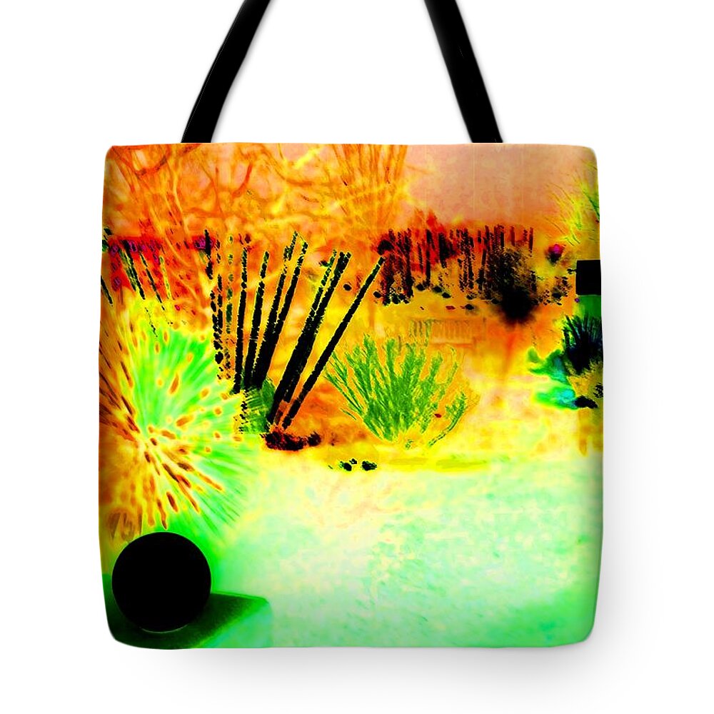 Abstract Tote Bag featuring the digital art Geometric Forms in the Wild by T Oliver