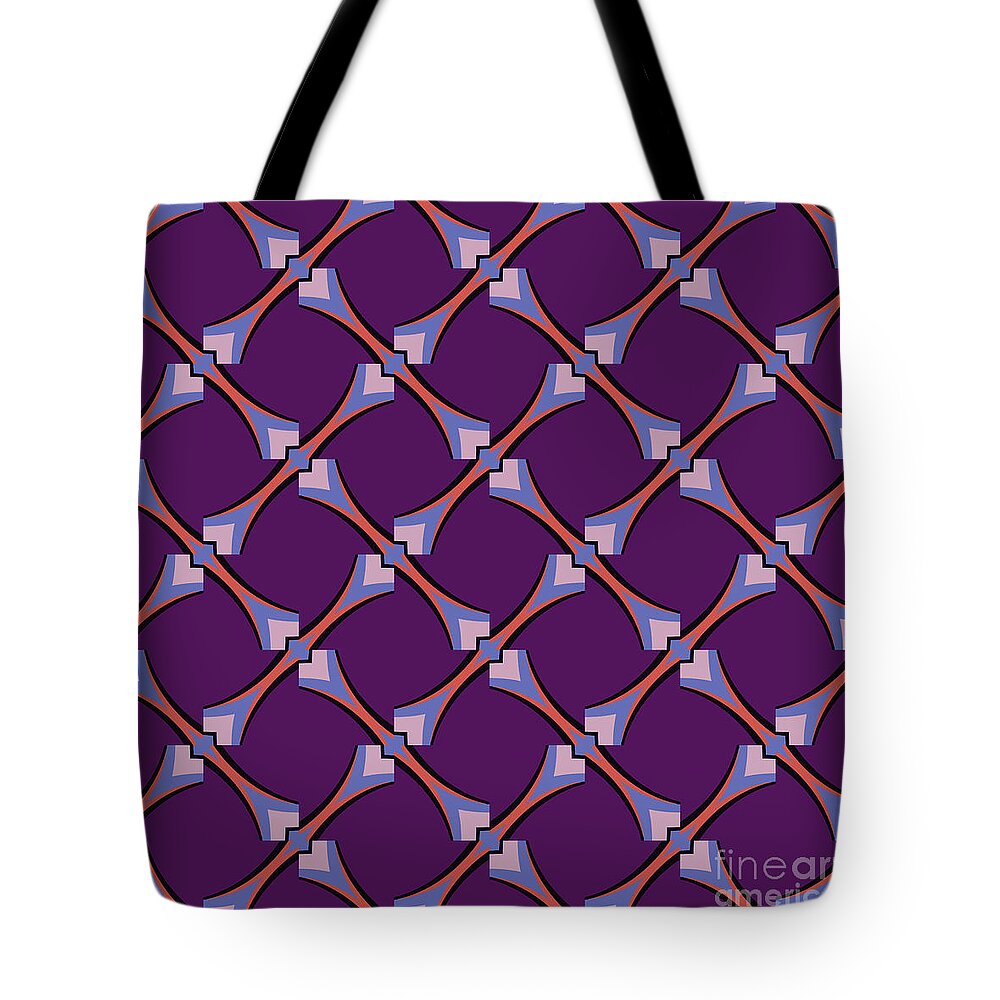 Repeated Pattern Tote Bag featuring the digital art Geometric Pattern Design 2257b by Philip Preston