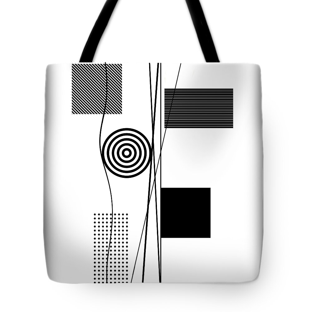 Geometry Tote Bag featuring the digital art Geometry by Linda Lees