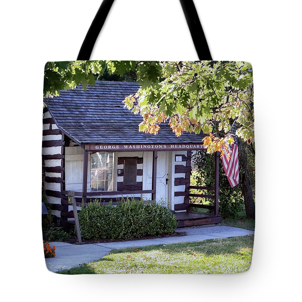 Cabin Tote Bag featuring the photograph George Washington's Headquarters by Susan Rissi Tregoning