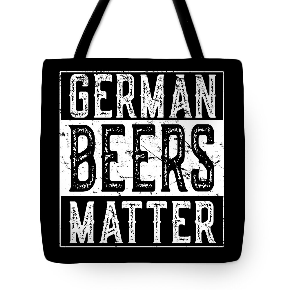 Funny Tote Bag featuring the digital art German Beers Matter by Flippin Sweet Gear