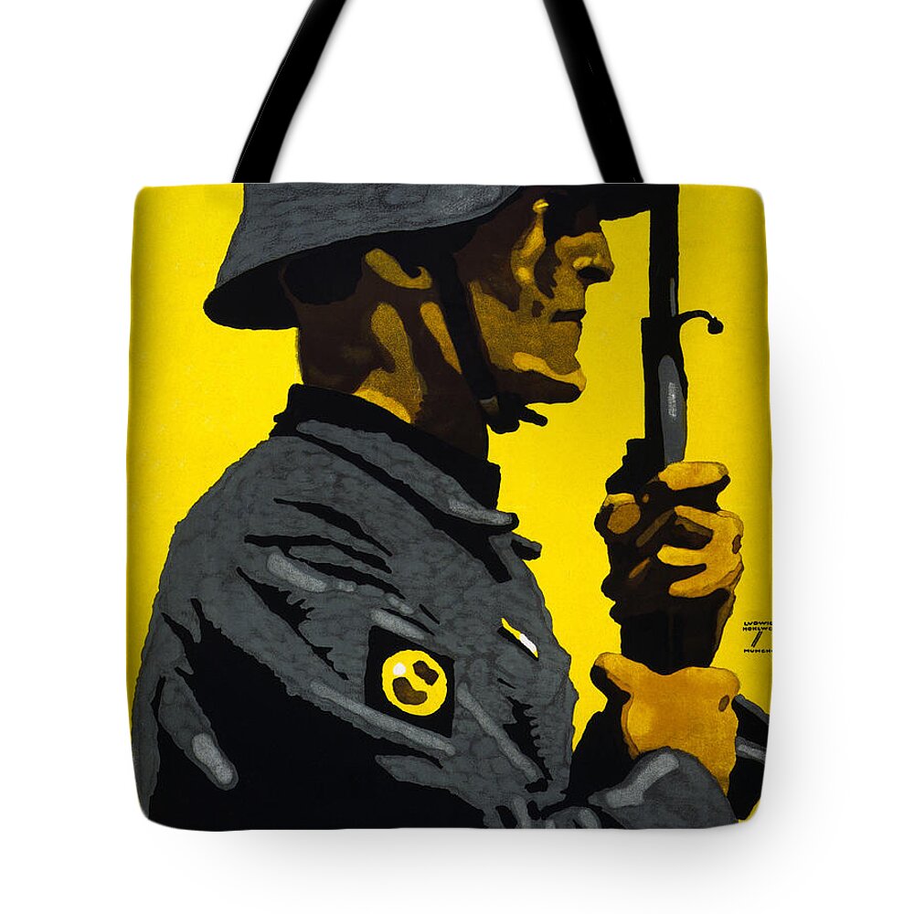 1919 Tote Bag featuring the drawing GERMAN POSTER, c1919 by Ludwig Hohlwein