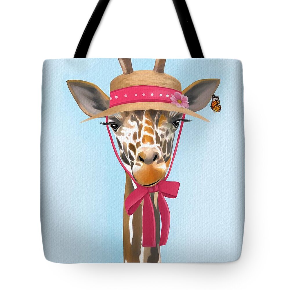 Gertrude Tote Bag featuring the painting Gertrude the Giraffe by Tammy Lee Bradley