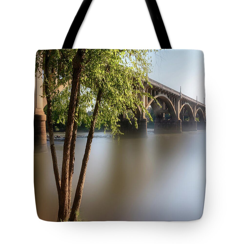 Gervais Street Bridge Tote Bag featuring the photograph Gervais Street Bridge by Shelia Hunt