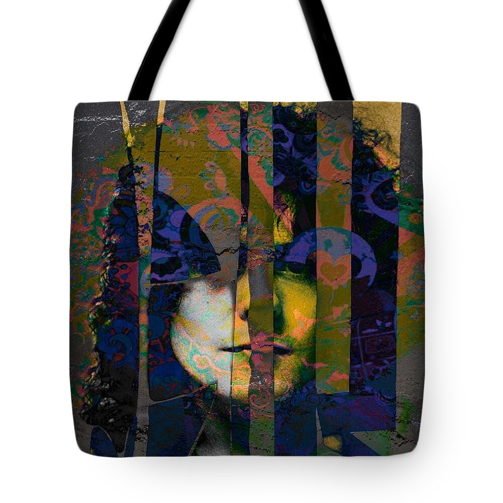 Marc Bolan Tote Bag featuring the digital art Get It On - Marc Bolan by Paul Lovering