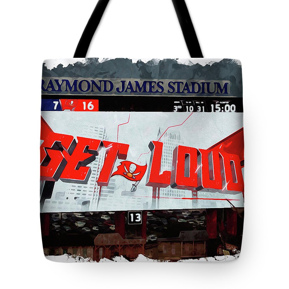 Football Tote Bag featuring the digital art Get Loud by Chauncy Holmes