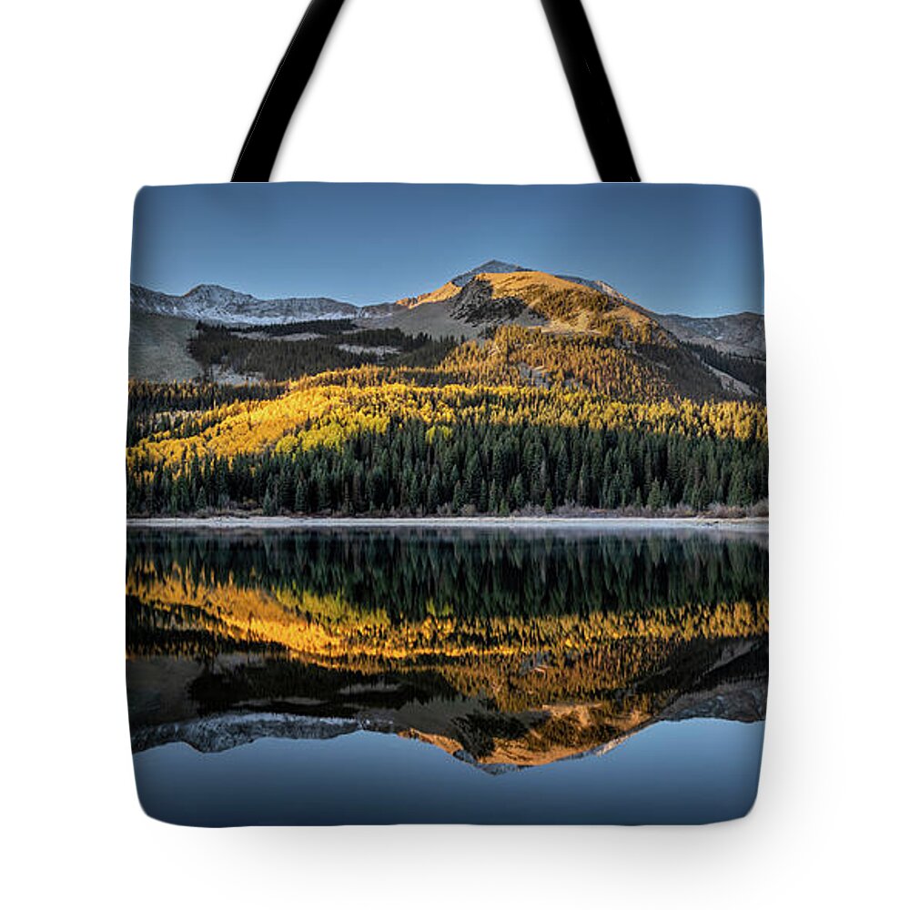 East Beckwith Tote Bag featuring the photograph Getting Lost in Your Reflection by Chuck Rasco Photography