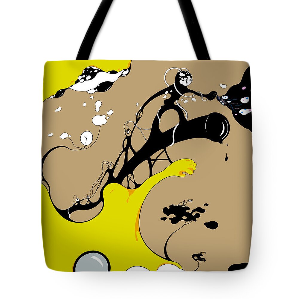 Facebook Tote Bag featuring the digital art Getting Zucked by Craig Tilley