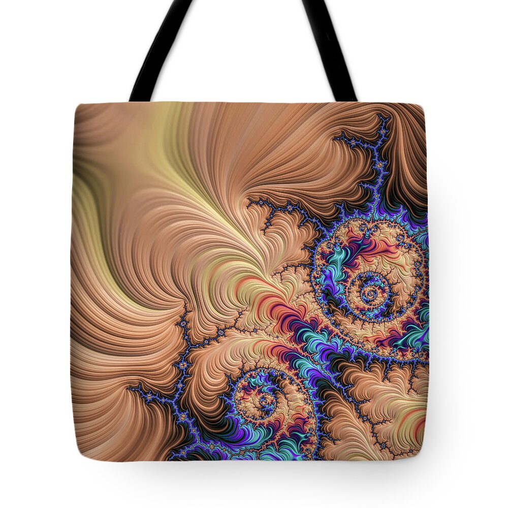 Abstract Tote Bag featuring the digital art Geysers in the Desert by Manpreet Sokhi