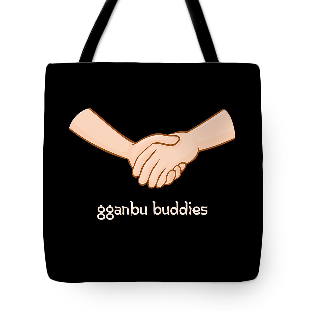 Gganbu Tote Bag featuring the digital art Gganbu Buddies by Flippin Sweet Gear